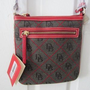 Dooney & Bourke Letter Carrier-Quilt-like Stitches with Tags--NOS